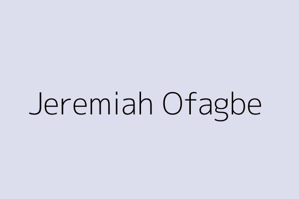 Jeremiah Ofagbe